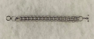 "Único brazalete modernista de plata de ley de 16 mm anillo de bola México 8"" - 36 g" - Imagen 1 de 18