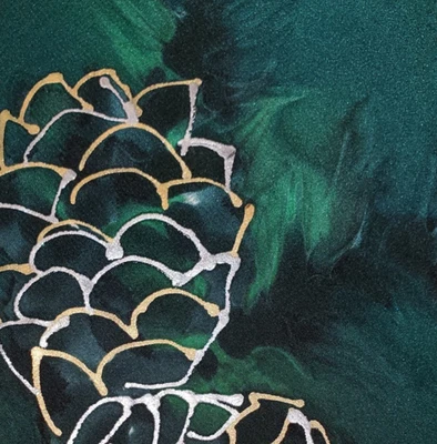 ROBERT DASKAL ~ ARTE PINTADO A MANO ~ CORBATA PARA HOMBRE ~ PIÑAS DE OTOÑO ~ 58" Foto 1 de 4