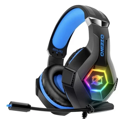 Cuffie Gaming Con Microfono, Cancellazione Rumore,LED RGB - Immagine 1 di 2
