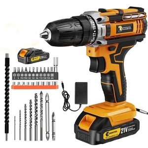 Mit Akku Für Makita Akku-Schlagbohrschrauber 21V Akkuschrauber Set mit Box 30PCS - Bild 1 von 9