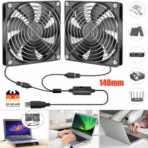 Wentylator 2 w 1 USB 140mm Cichy wentylator obudowy PC PC Regulowany podwójny wentylator - Zdjęcie 1 z 17