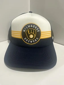 Milwaukee Brewers Trucker Hat ’47 Brand MLB Snapback Cap - Picture 1 of 8