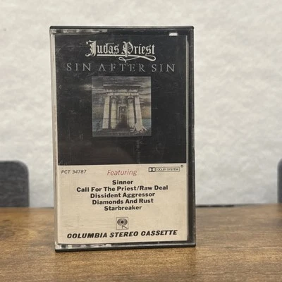 Judas Priest Sin After Sin Cassette 1977 CBS Tested Working - Image 1 of 3