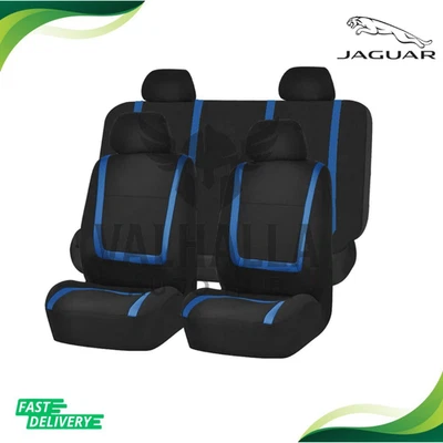 Cubierta de asiento de coche para todos Jaguar 9 piezas delantera trasera fácil instalación tacto suave Foto 1 de 4
