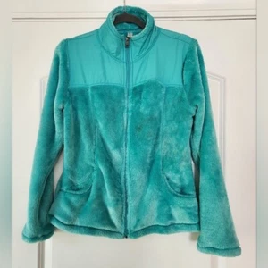 EXERTEK SEAFOAM GREEN FAUX FUR ZIP JACKET SIZE MEDIUM - Picture 1 of 4