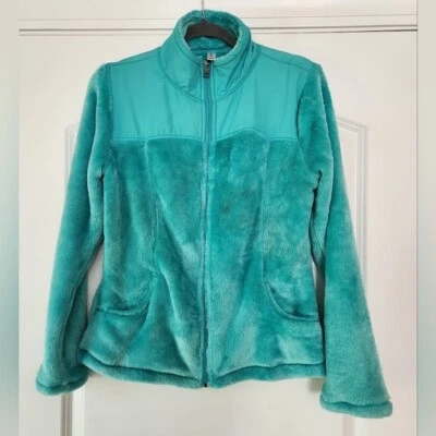 EXERTEK SEAFOAM GREEN FAUX FUR ZIP JACKET SIZE MEDIUM - Image 1 of 4