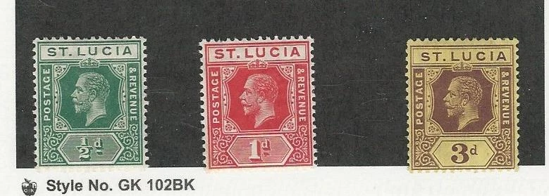 St. Lucia, Postage Stamp, #64-54, 68 WMK3 Mint Hinged, 1912 - Image 1 of 1