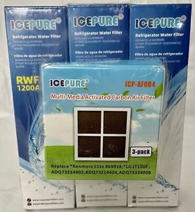 Refrigerator Ice-Water Filter & Air Filter 3 PACK RWF1200A LG Kenmore - Picture 1 of 3