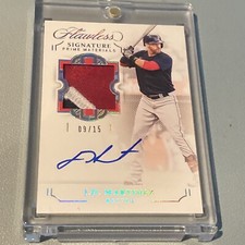 2022 Panini Flawless Signature Prime Materials Ruby /15 JD Martinez #SPM-JM Auto