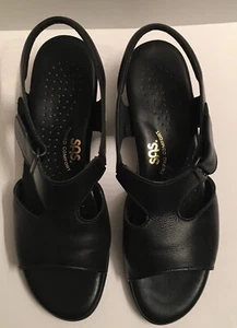 SAS scarpa da donna Suntimer taglia 8,5 N nera in pelle slingback sandalo - Foto 1 di 15