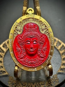 Sri Suttho Naga medal Thong Thip Red Mask Dragon Coin Thai Buddha Amulet - Picture 1 of 5