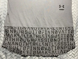 Under Armour Heat Gear Shirt Motivational Words Large Gray - Picture 1 of 6