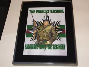 THE WORCESTERSHIRE & SHERWOOD FORESTERS FRAMED 7X5 INCH PRINT - Picture 1 of 1