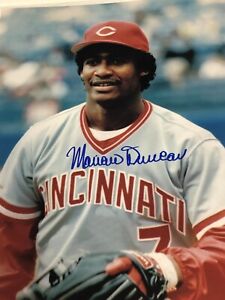 MARIANO DUNCAN Cincinnati Reds SIGNED AUTOGRAPHED 8X10 PHOTO 1990 WS Champ C