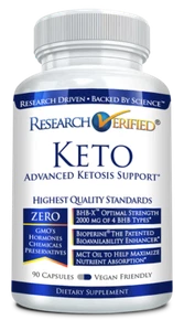 Research Verified KETO Advanced Ketosis Support - 90 Capsules - Exp 8/2026 - Picture 1 of 3