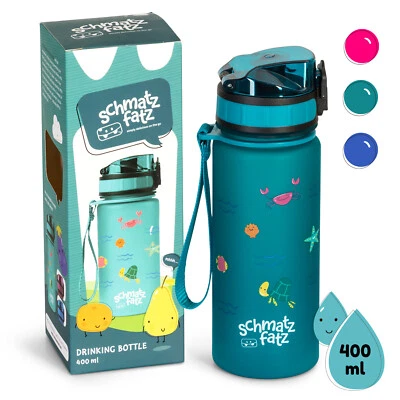 KLARSTEIN Trinkflasche Kinder Schul Wasser Sportflasche 400 ml 20 cm Tritan BPA Frei