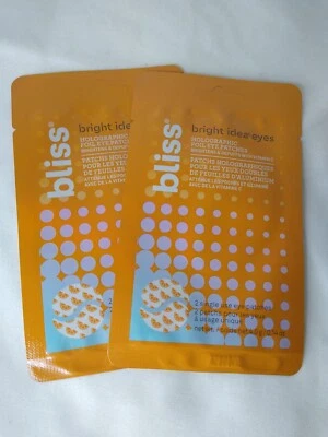 2 Packs Bliss Bright Idea Eyes Holographic Foil Eye Patches Lot Ships FREE - Image 1 of 4
