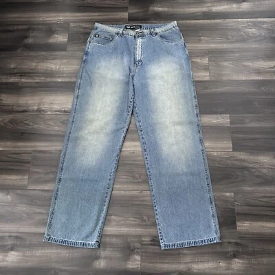 Pantalones de mezclilla para hombre REVERB azul desteñido 36x34 holgados patinador-hip hop ropa de calle pierna recta Foto 1 de 4