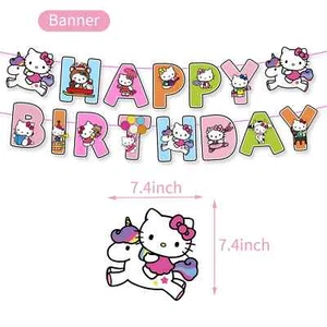 Hello Kitty Party Banner Party Supplies Kids Birthday Decoration - Picture 1 of 1