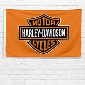 For Harley Davidson Motorcycle Enthusiast 3x5 ft Flag Vintage Garage Wall Banner - Picture 1 of 1