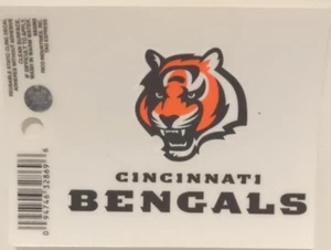 Calcomanía de agarre estático reutilizable Cincinnati Bengals 3,75"" x 3,5"" NFL - Imagen 1 de 1
