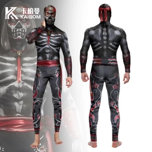 Cosplay Mortal Kombat Ninja Warrior Mask Jumpsuits Halloween Bodysuits Zentai - Picture 1 of 7