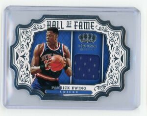 PATRICK EWING 2021-22 Crown Royale Hall of Fame Die Cut GAME USED Jersey SP