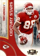 2008 Donruss Threads Century Stars #CS-14 Tony Gonzalez Kansas City Chiefs
