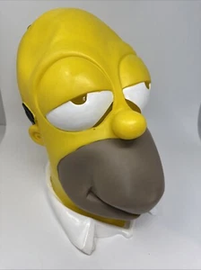 Homer Simpson Full Latex Mask The Simpsons Costume 15" 1999 Fox Matt Groening - Picture 1 of 10