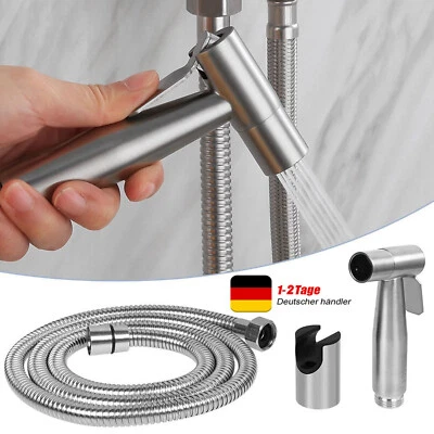 Bidet Brause Waschbeckenbrause Duschbrause Handbrause mit Schlauch Set Edelstahl - Bild 1 von 4