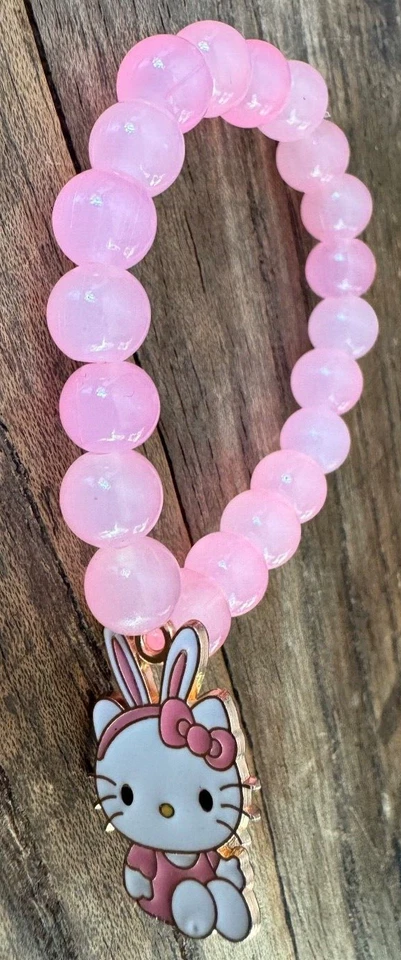 Pulsera Hello Kitty Rosa Cuentas Elásticas Foto 1 de 1