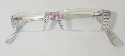 Pink Rose Ombre Reading Glasses Readers made with Fine Austrian Crystal Crystals - Image 1 of 4