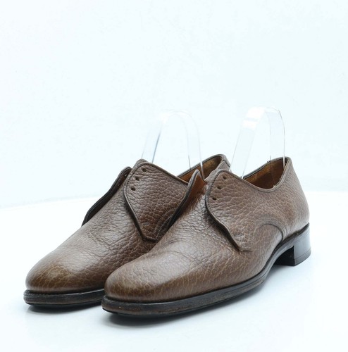 Clarks da uomo marrone stampa animale pelle Oxford casual UK 7 5 EU