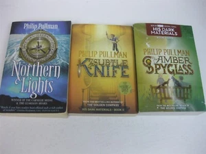 Philip Pullman 3 His Dark Materials Golden Compass Subtle Knife Amber Spyglass - Picture 1 of 6