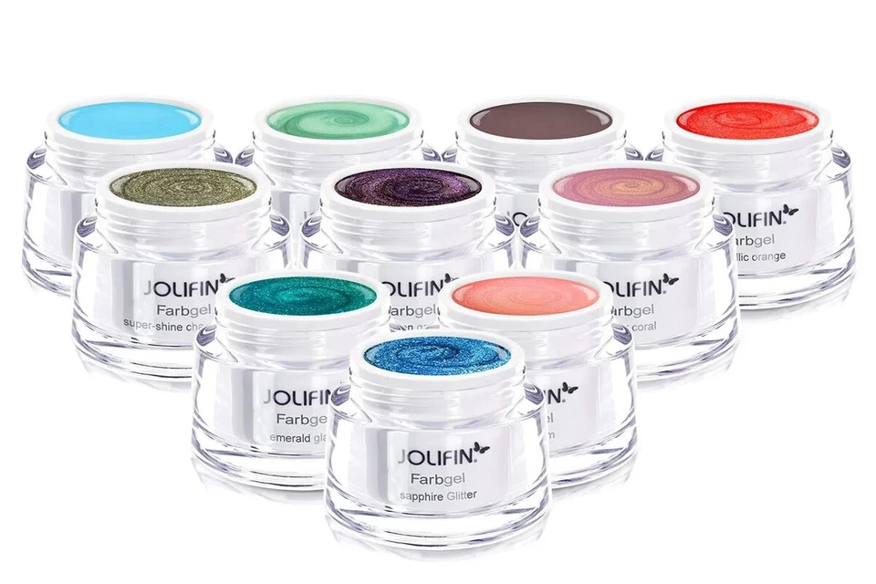 10x5ml Jolifin Farbgel, Surprise Set, NEU & Versiegelt, Zufällig ausgewählt - Bild 1 von 1