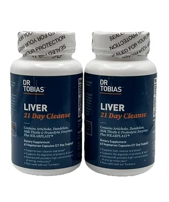 Dr. Tobias Liver 21 Días Limpieza, Limpia Hígado y Apoya la Digestión, 63 Cápsulas X2 Foto 1 de 3