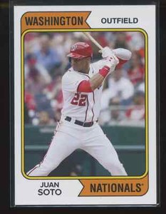 Juan Soto 2019 Throwback Thursday #TBT Online Exclusive 1974 Topps Design /1153 