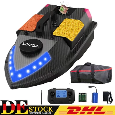 600M GPS RC Köderboot Futterboot Fernbedienung Angelköderboot w/3 Köderbehältern - Bild 1 von 4