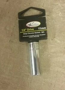 New K Tool 11mm 6 Point 1/4" Dr. Socket KTI-26211 (kti26211, 26211) - Picture 1 of 2