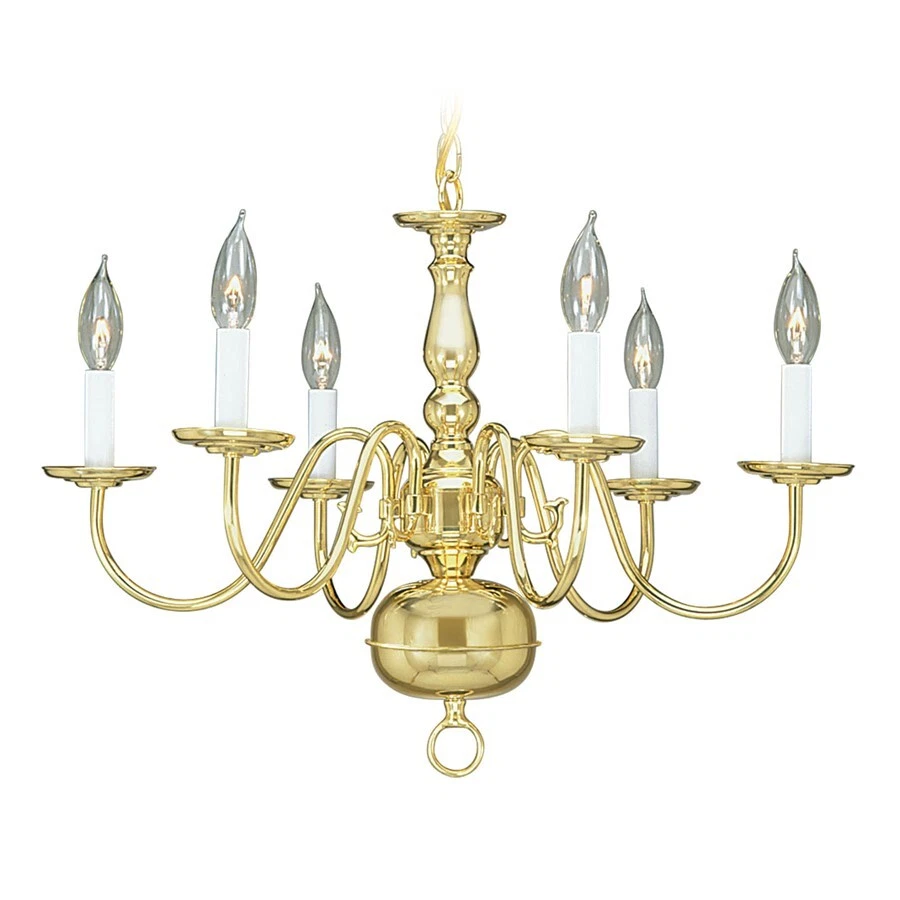 Livex Lighting Williamsburg Chandelier in Polished Brass - 5006-02 - Image 1 of 1