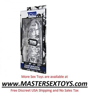 Tom of Finland Clear Realistic Penis Enhancer Bigger Thicker Girth Wider Fatter