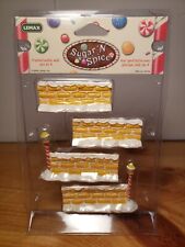 2004 LEMAX Sugar N Spice  "FROSTED WAFER WALL"   SET OF 4.....