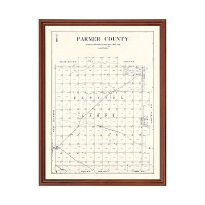 Old Map of Parmer County, TX 1926 - Vintage Texas Art - Image 1 of 4