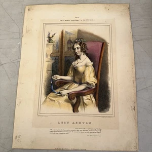 Lucy Ashton - Bride Of Lammermoor - Original Lithographie - The Scott Gallery  - Bild 1 von 4