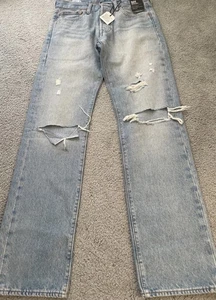 Jeans Levi’s 501 Original Premium Hombre’s 30Wx32L Azul Claro Envejecido Botón Mosca - Imagen 1 de 15