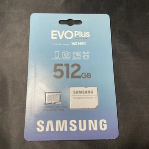 Samsung EVO Plus 512GB microSDXC UHS-I Memory Card with Adapter - Photo 1 sur 1