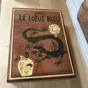 TinTin Le Lotus Bleu Wooden Box - Picture 1 of 6