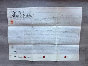 Rumpf Yorkshire Pergament Einzug Landurkunde 1894 gut für Rowson Wachssiegel Plan - Bild 1 von 10