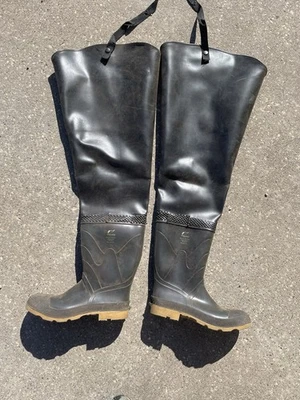 OnGuard Industries Steel Toe & Shank PVC Hip Wader Boots Men's Size 12/13 - Image 1 of 4