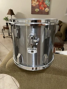 TAMA Vintage Rockstar Made in Japan 12" Tom Drum -Misty Chrome - Foto 1 di 12